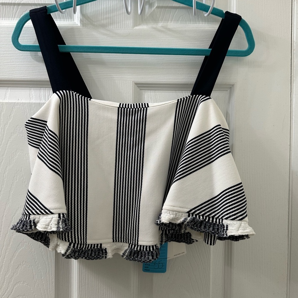 English Factory Black and White Striped Tank Top & Pants